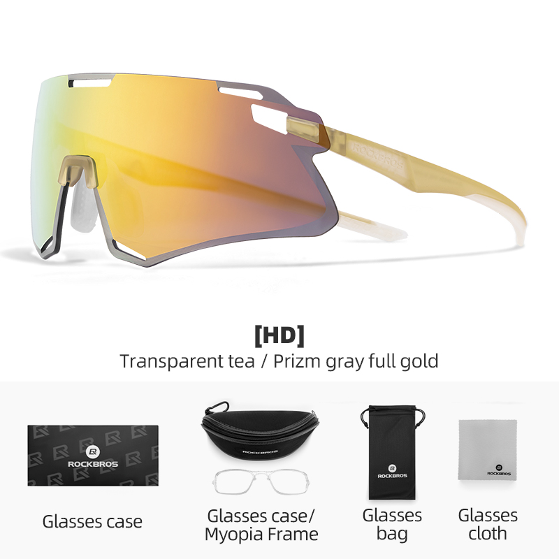 Gafas de ciclismo ROCKBROS, gafas ligeras sin marco para bicicleta, lentes de alta definición, gafas de protección para bicicleta de carretera, gafas deportivas: Blanco
