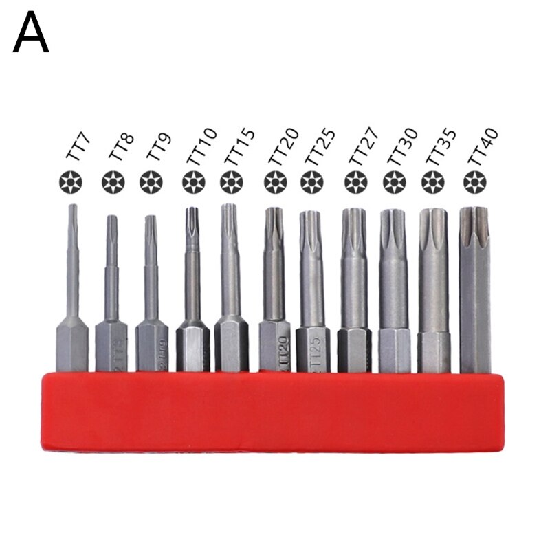 Multifunctionele Legering Staal Torx Schroevendraaier Set Zeshoekige Handvat Mini Magnetische Schroevendraaier Bits Kit Voor Elektrische Handboor