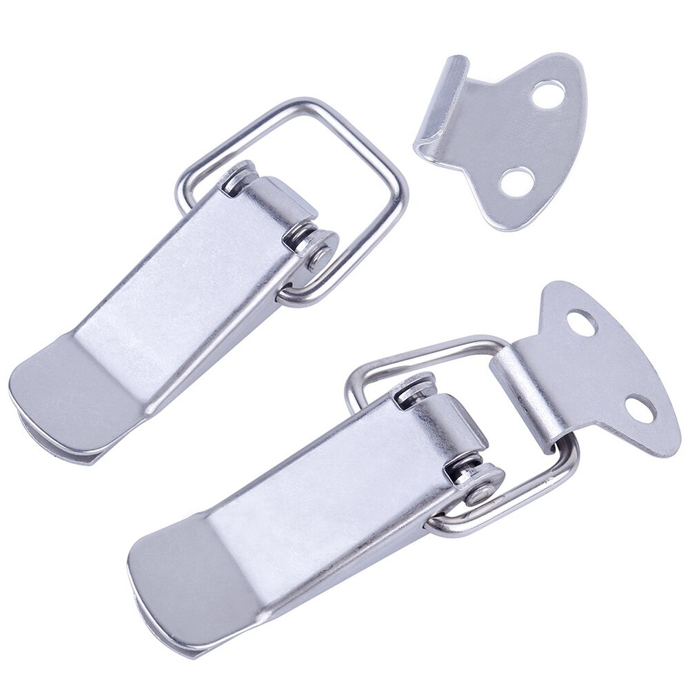 4pcs/pack Buckle Toggle Latch Clasp Catch Door Clamp Stainless Steel Hasp Locking Toolbox Spring Loaded For Closet Hardware