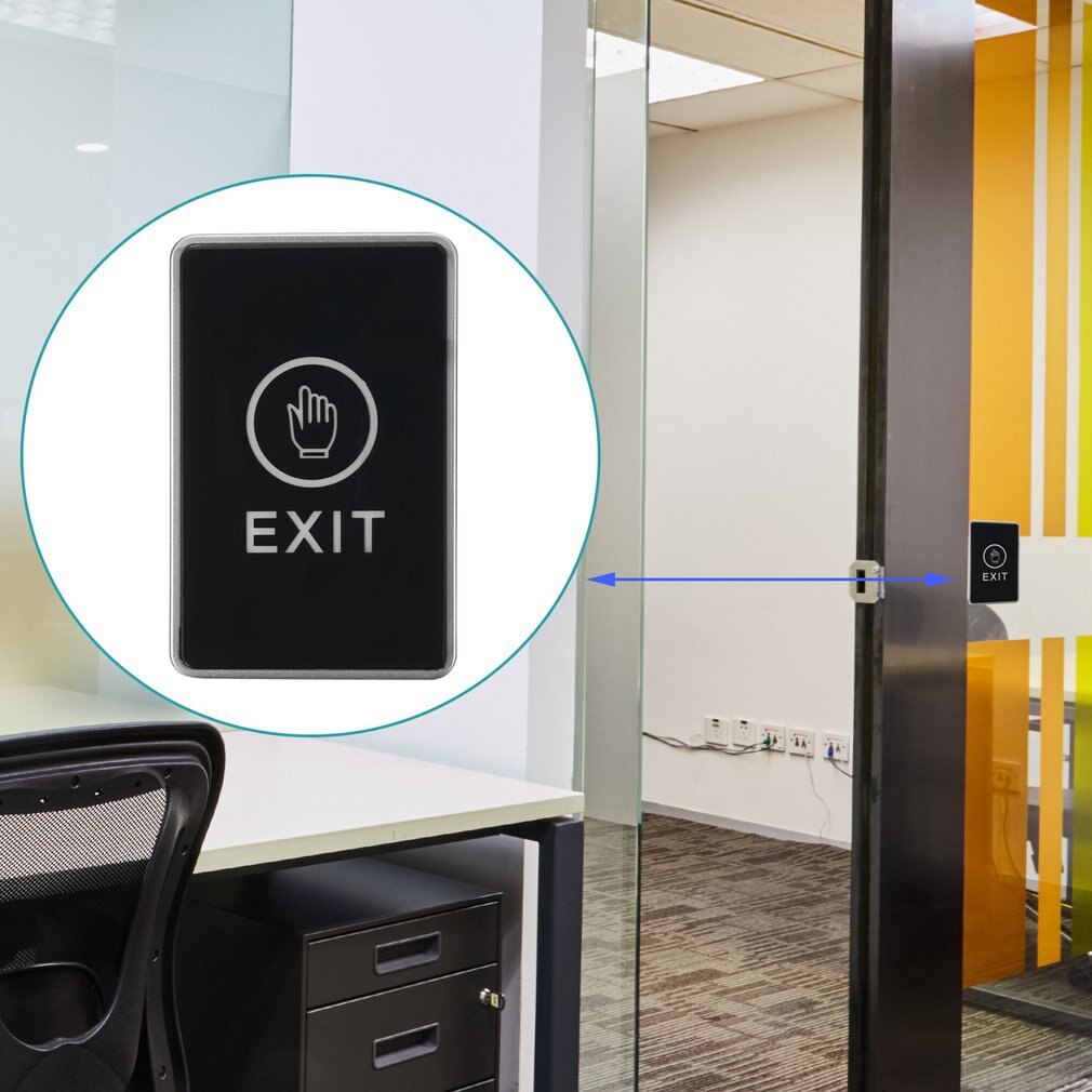 Push Touch Sensor Exit Beveiliging Toegangscontrole Systeem Deur Exit Release Knop Met Led Indicator Licht Voor Thuis