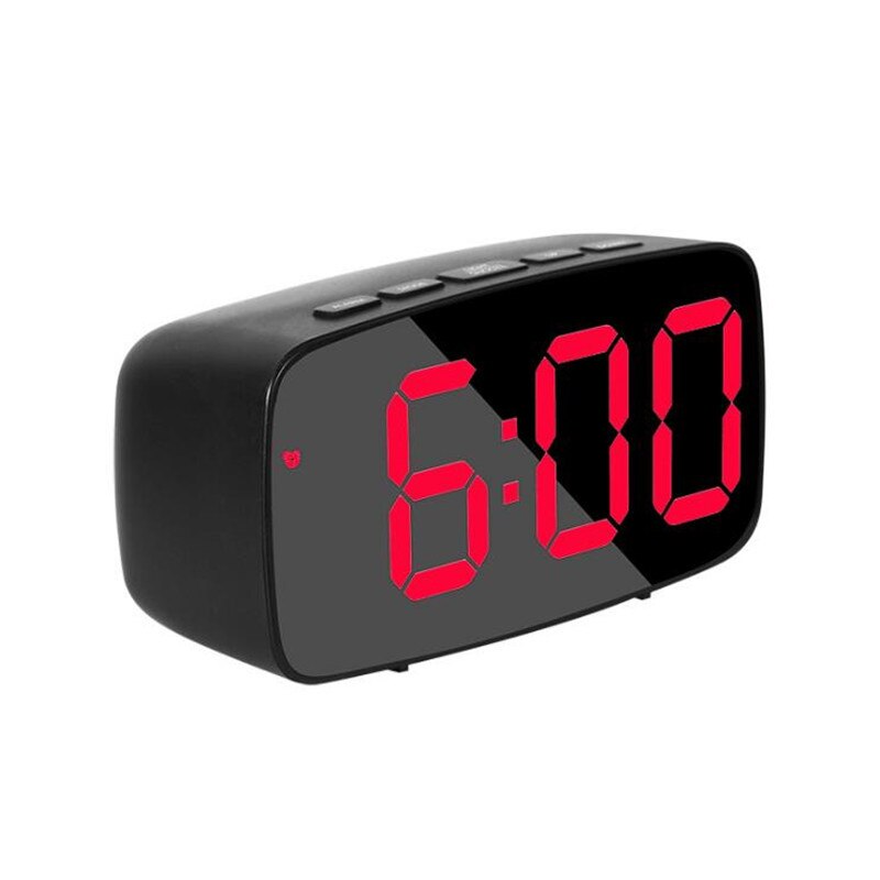Neue Acryl/Spiegel Wecker LED Digital Uhr Stimme Kontrolle Schlummern Zeit Temperatur Anzeige Nacht Modus Hause Dekoration Uhr: rot Acryl- Kreis