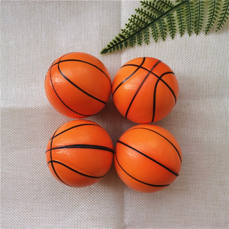 4pcs 6.3cm Funny Smiley Face Grimace Stress Balls Foam PU Balls Squeeze Anti Stress Balls Toys for Kids Children: basketball