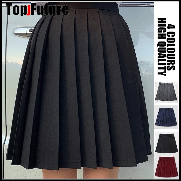 Uniformes scolaires japonais femmes filles, couleur unie plissée, costume JK noir bleu marine gris, jupe de Style académique pour lycéennes