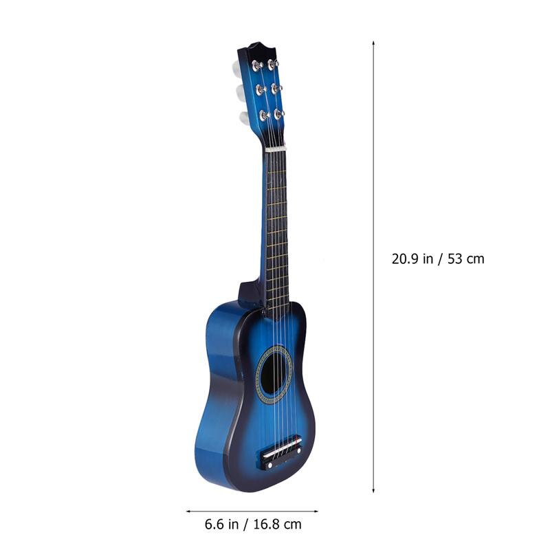 Portable 21 Inch Mini Ukulele Acoustic 6 Strings Ukulele Colorful Mini Guitar for Children Kids Beginners Home-Schooling