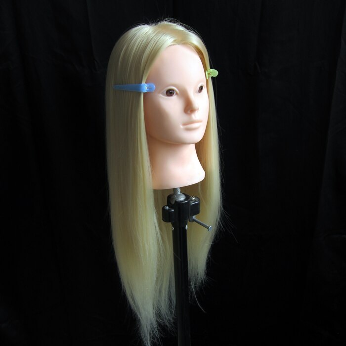 Tête de mannequin pour coiffeur, 100% en fibre de haute température, pour la pratique du maquillage et des cheveux