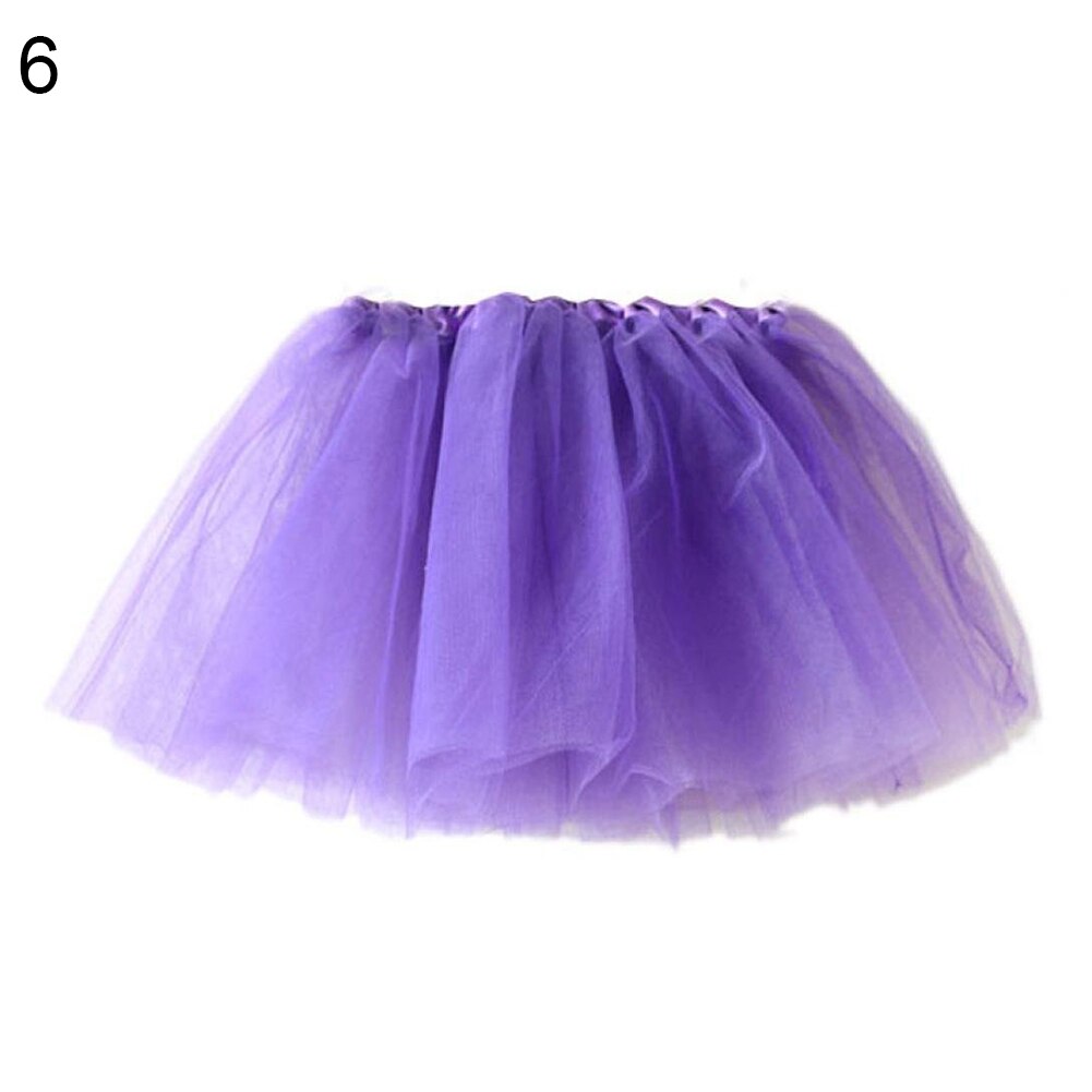 Cute Girl Little Princess Fancy Dancewear Ballet Dance Party Tutu Skirt Costume: Purple