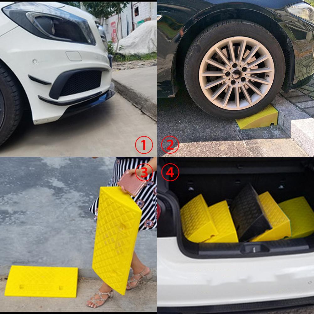 Portable Lightweight Car Plastic Curb Ramps Heavy Duty Plastic Kit Set For Driveway Car Truck For 6-8CM Height Steps