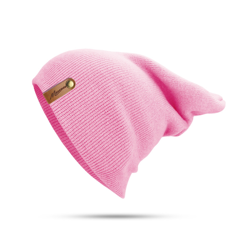 Merkki talvihattu miehille skullies pipot naisille lämmin lippalakki unisex elastisuus neulottu pipo vihreä unisex vapaa-ajan hatut: K