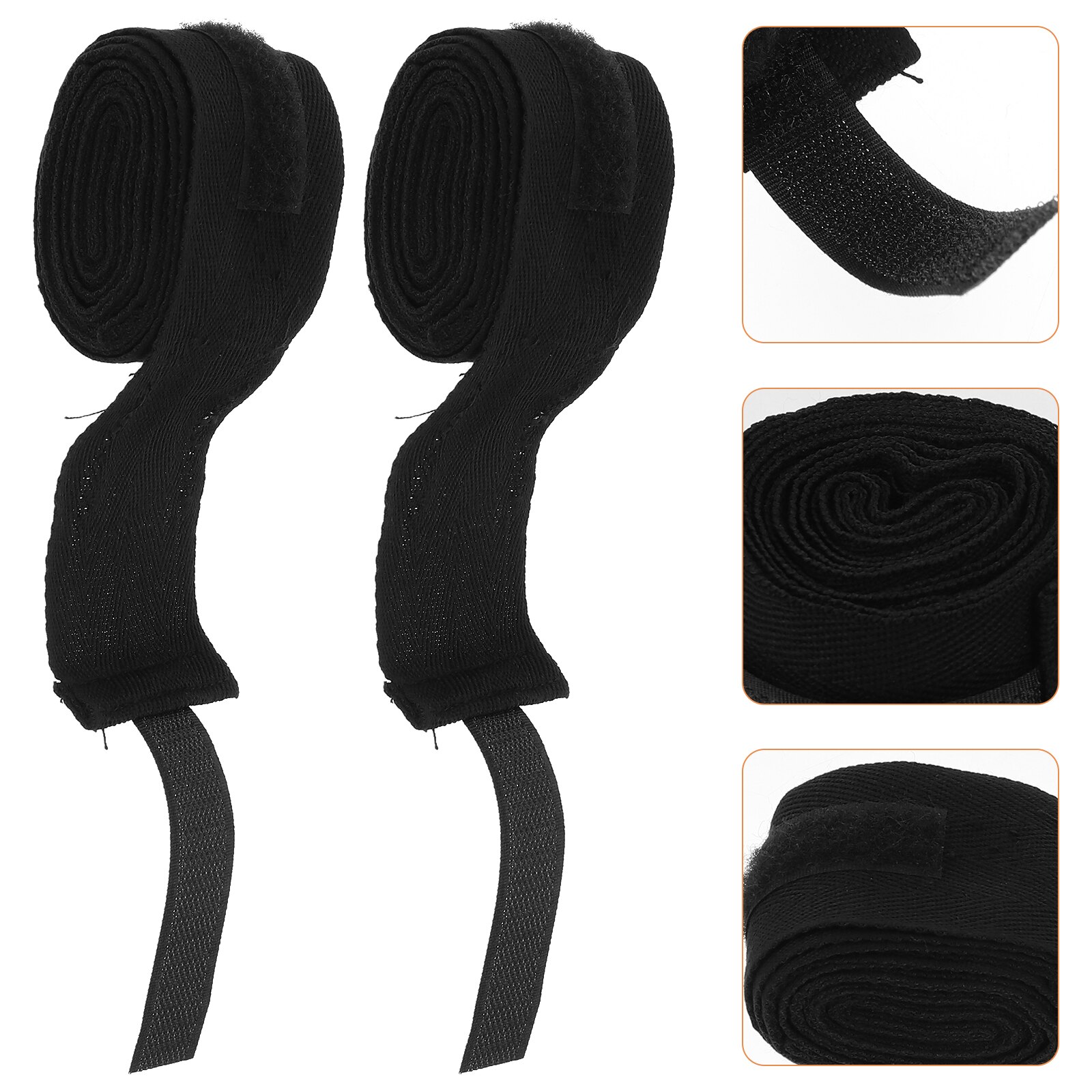 2 Pairs of Hand Guard Strap Breathable Boxing Hand Bandage Fitness Supplies: Black