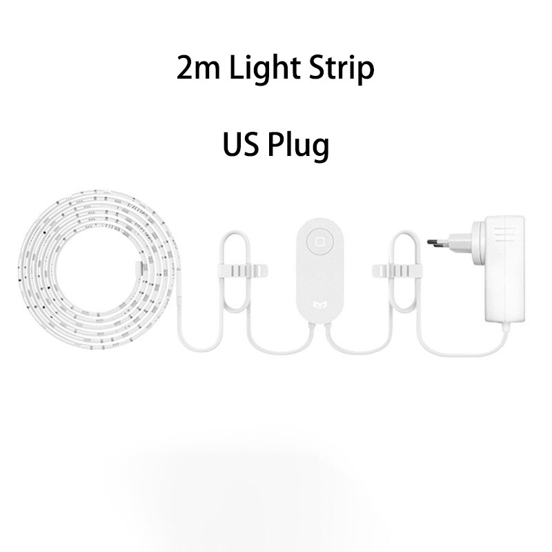 2020 Yeelight Luce di Striscia 1S di Colore del LED 2m Banda di Luce Intelligente RGB Allungabile Fino a 10m Smart Home, Casa Intelligente wiFi A Distanza di Controllo: US Adapter