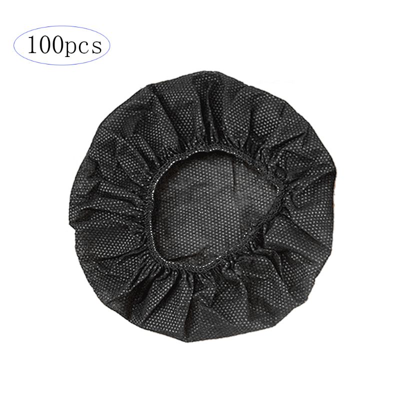 100 Stks/zak Wegwerp Hoofdtelefoon Cover Geweven Oorbeschermer Kussen 10-12Cm Headset 24BB: Bruin
