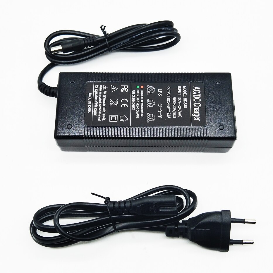 HK Liitokala 54.6V 2A Charger 13S 48V Li-ion Battery Charger Output DC 54.6V Lithium polymer battery Charger
