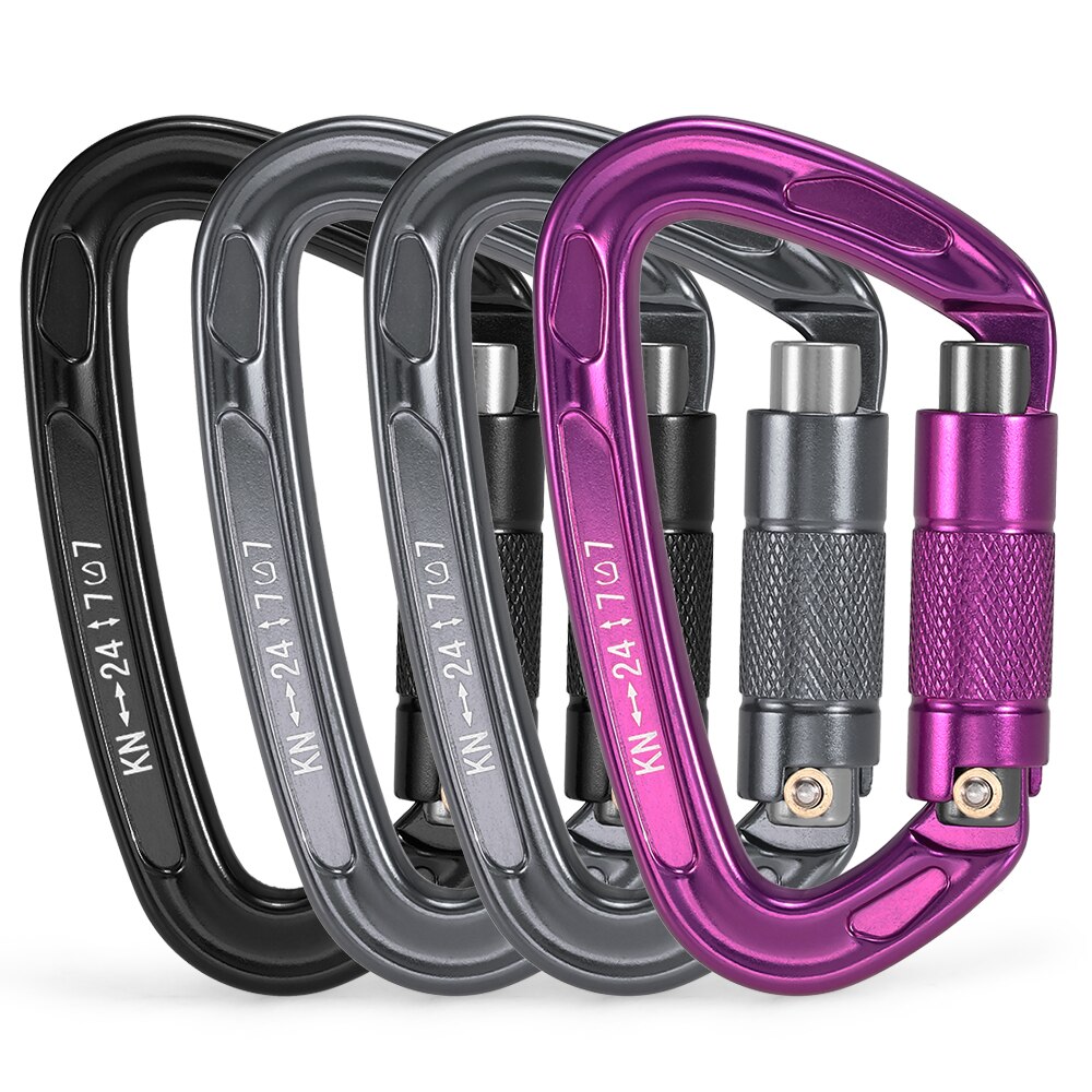 Lixada 25kn karabinhage klatring heavy duty carabineros camping bjergbestigning klatreudstyr rappelling canyon mosketon
