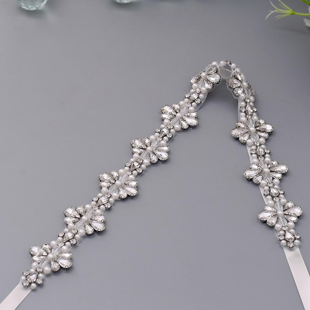 OLOMLB Cintura per Abito Da Sposa Da Sposa di applique Da Sposa Da Sposa Strass fascia Cinture Donna Cinture per il Nero Abiti Da Cerimonia