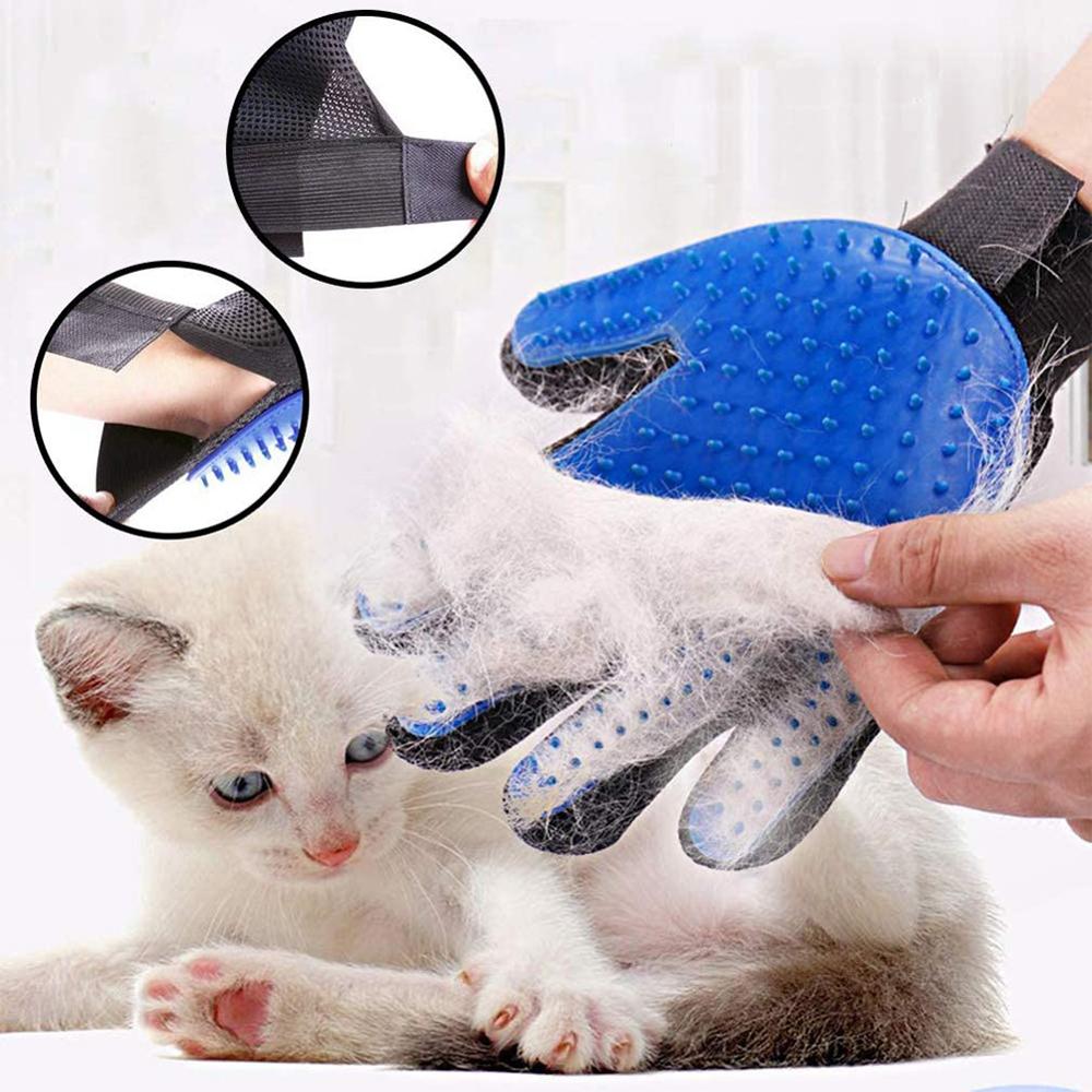 Pet Glove Cat Grooming Glove Cat Hair Brush Gloves Dog Comb for Cats Bath Clean Massage Hair Remover Brush for