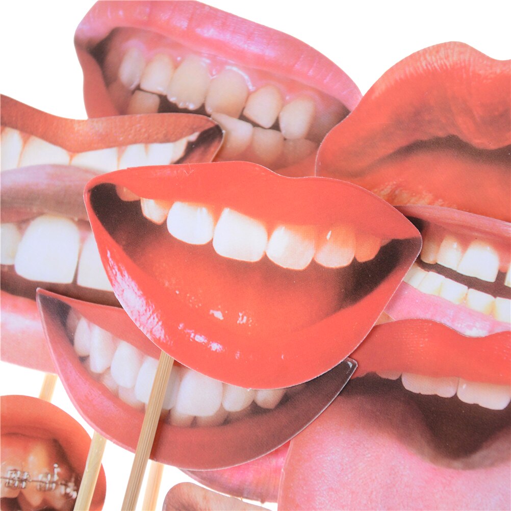 20Pcs/lot Funny Lip Mouth DIY Photo Props Booth On A Stick For Women Girls Wedding Birthday Decoration Party Supplies