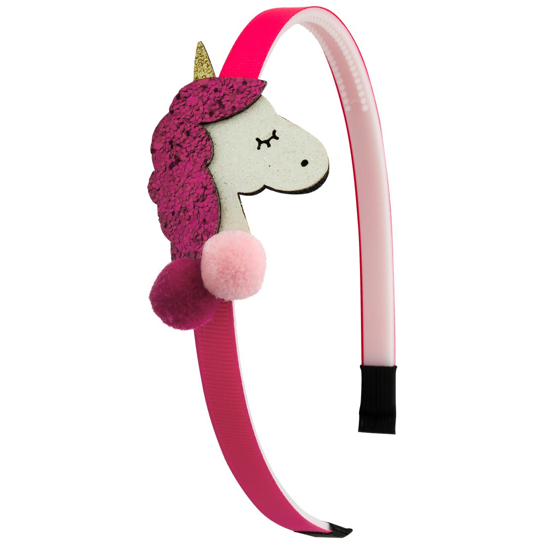 Diadema de unicornio brillante XIMA, 1 pieza, diadema de plástico para niñas, accesorios para el cabello para niños, horquillas de unicornio para el cabello, suministros para fiestas: 4