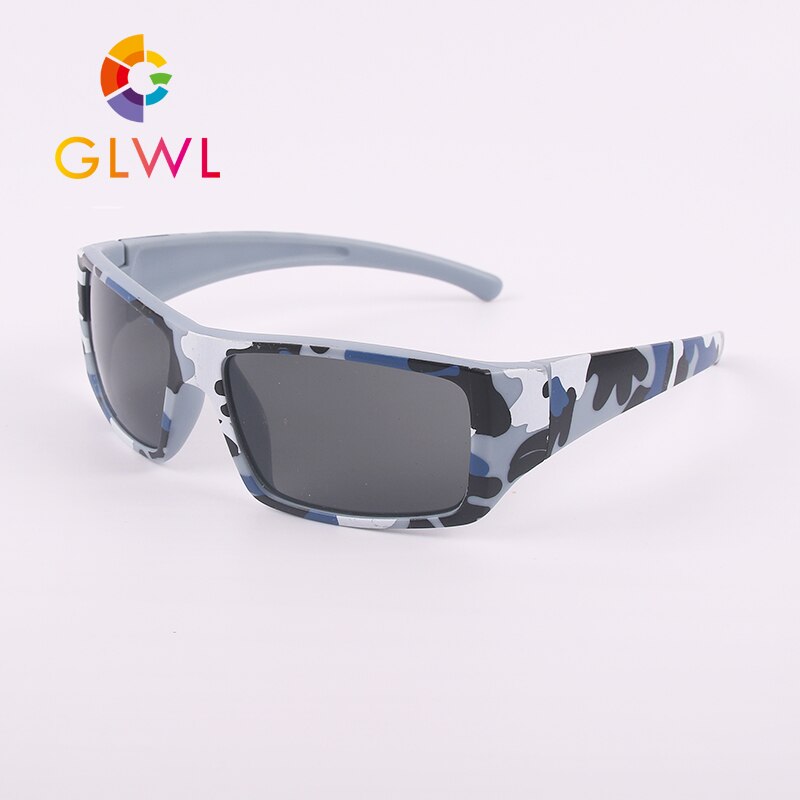 Farbige Sonnenbrille Für freundlicher Tarnung freundlicher Brillen Jungen Platz Baby Schattierungen Schwarz Linsen UV 400 Sport Brillen Heißer: GLWL1910-23C