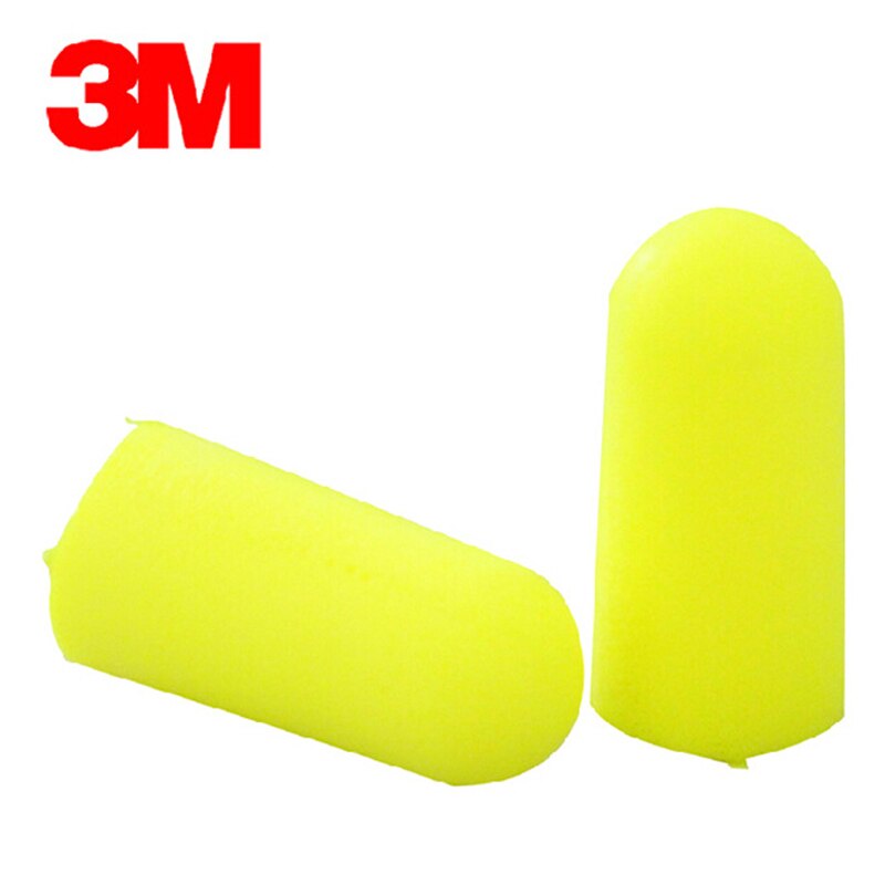 20pairs Authentic 3M 312-1250 Foam Soft corded Ear Plugs Noise Reduction Norope Earplugs Swimming Protective earmuffs