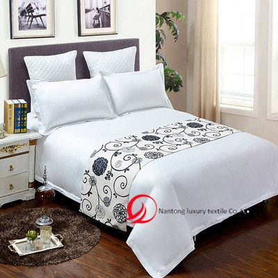 Golden decorative bed runner