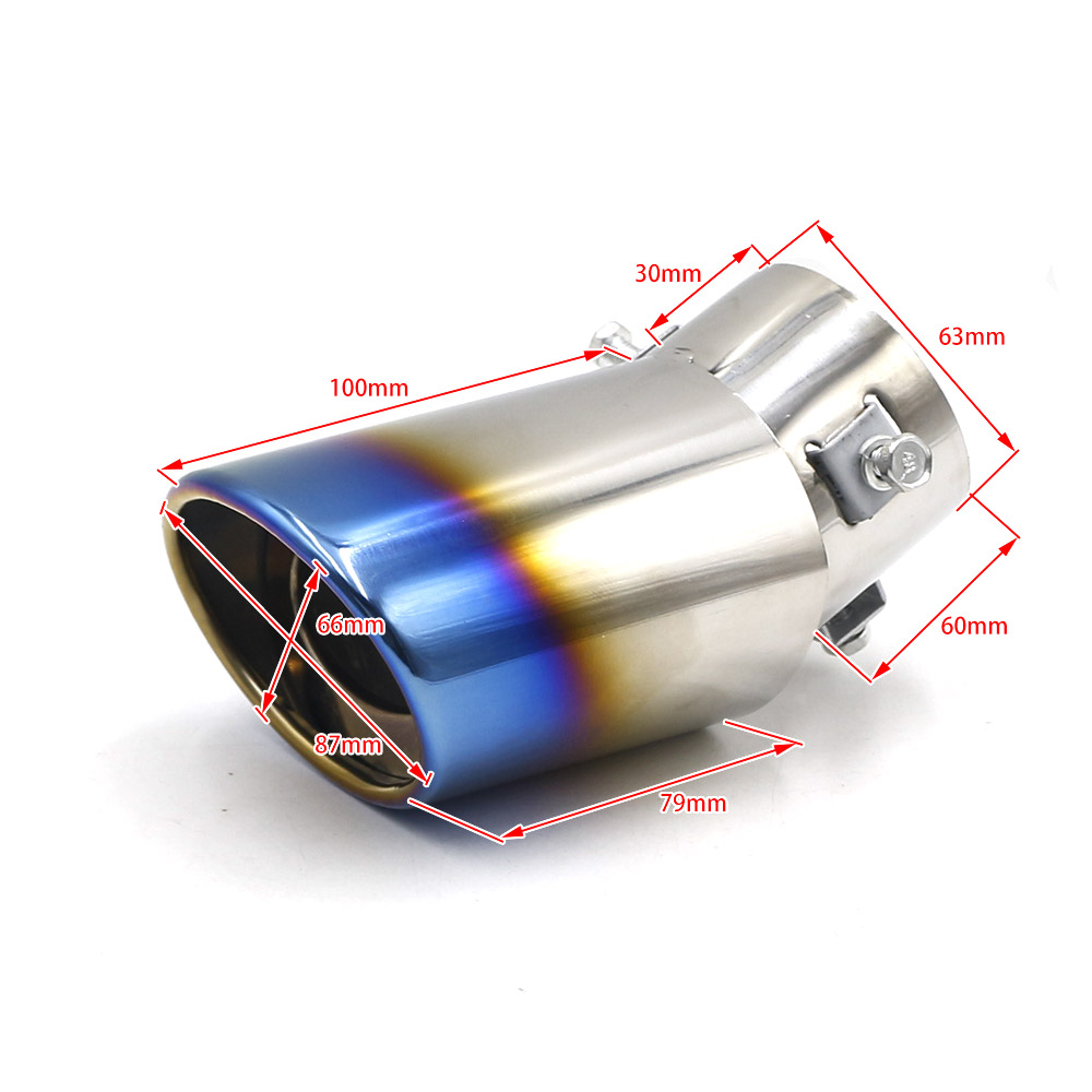 Silenciador de escape Universal para coche, punta recta/codo, tubo de aluminio modificado, sistema de escape TT101197