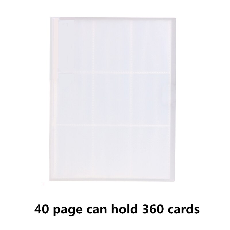 Gennemsigtig kortindsamling bindemiddellomme handelskortsbindemiddel til kort  f3me: 40- korts slot