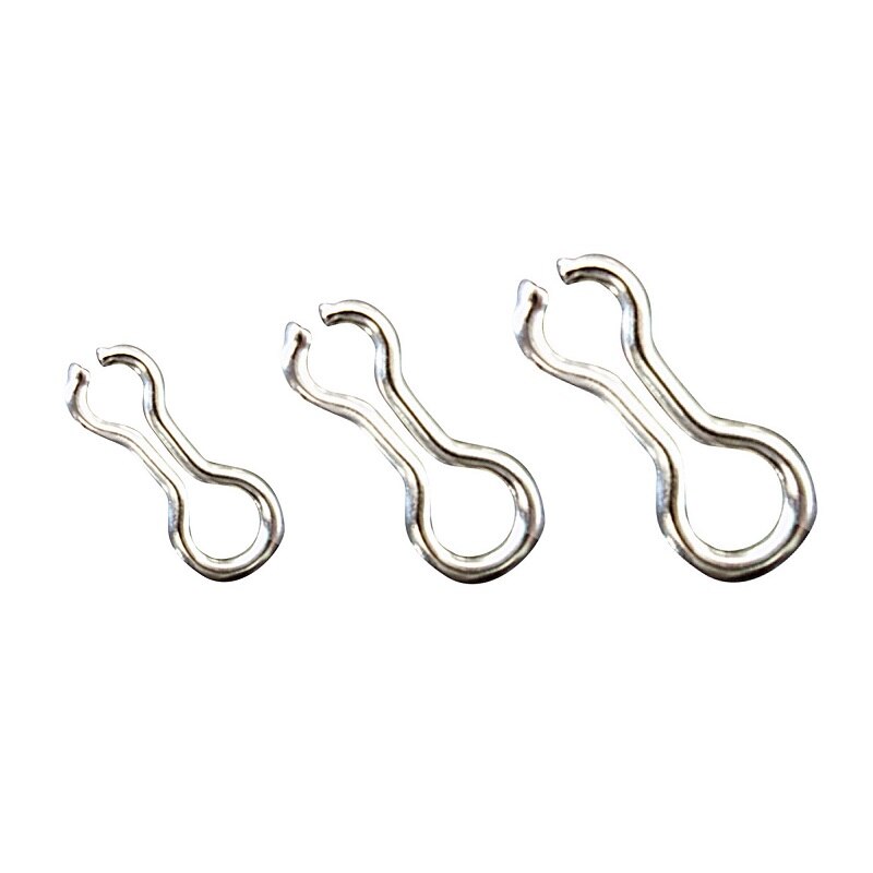 50Pcs 8 Shape Fishing Rolling Swivel Connectors Copper Alloy Lead Mold Inserts Snap Solid Rings Fishing Connectors Accessory