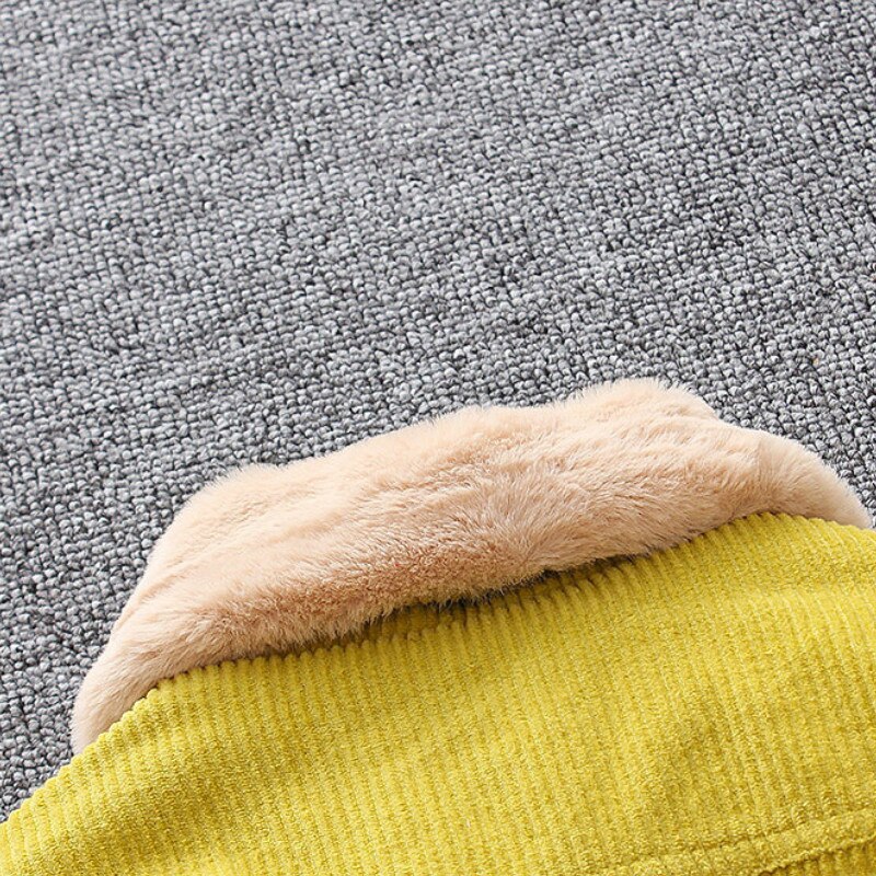 Baby Peuter Pluche Corduroy Jas Herfst Voor Jongens Meisjes Winter Lange Mouwen Button Down Uitloper Winter Warm Cardigan1-4Years