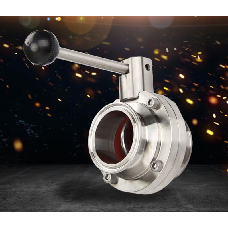 1-1/2" 38mm Stainless Steel 304 Sanitary 1.5" Tri Clamp Butterfly Flow control Valve Home Brew Beer Dairy Product