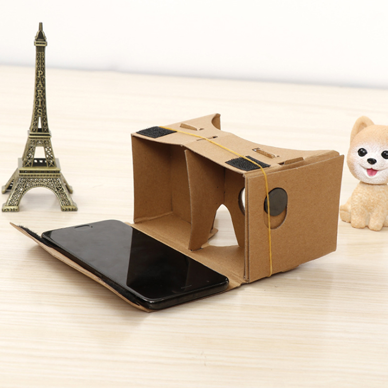 1pc kpl google cardboard 3d vr -virtuaalitodellisuuslaseja androidille tai puhelimelle. tee-se-itse-virtuaalitodellisuuslasit. muunna laitteesi isoksi näytöksi.