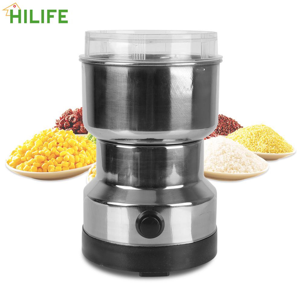 Máquina trituradora de granos, trituradora de granos, nueces, especias, cocina, multifuncional, cuchillas picadoras de café, molinillo de café eléctrico para el hogar