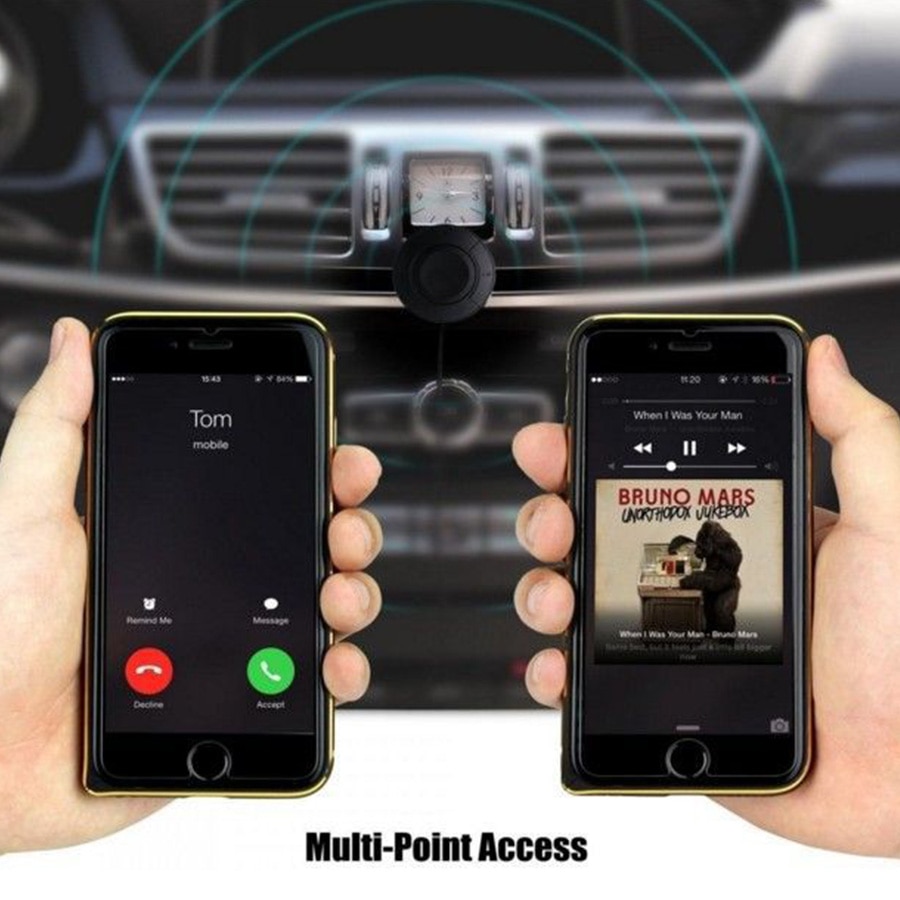 Bluetooth Handsfree Car Kit Wireless A2DP Music Re... Grandado