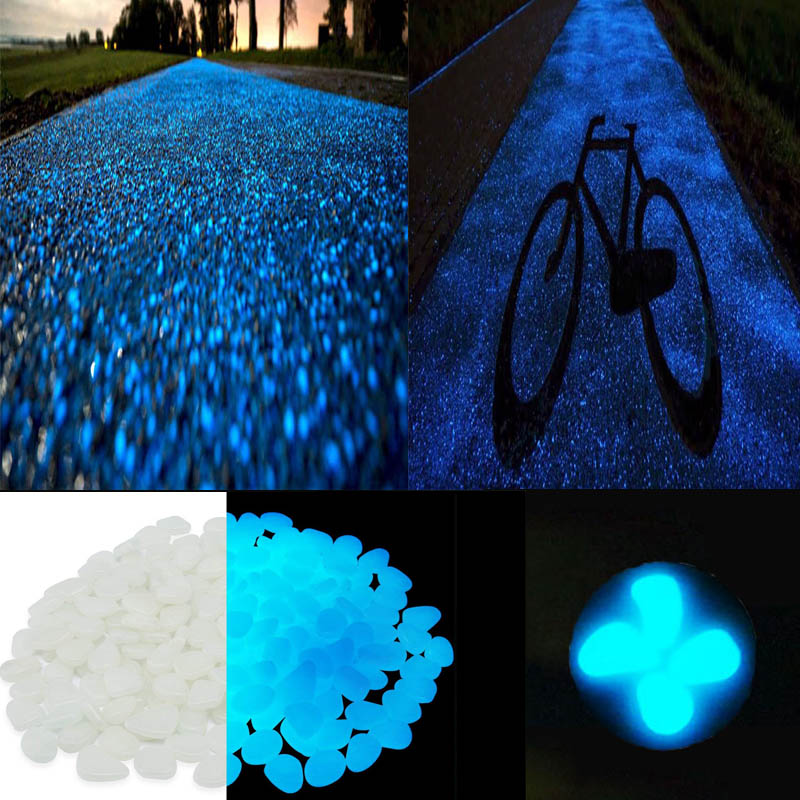 10 stks blauw en groen glow in dark nachtlampje geplaveide stenen bruiloft romantische party event supplies tuin decoratie