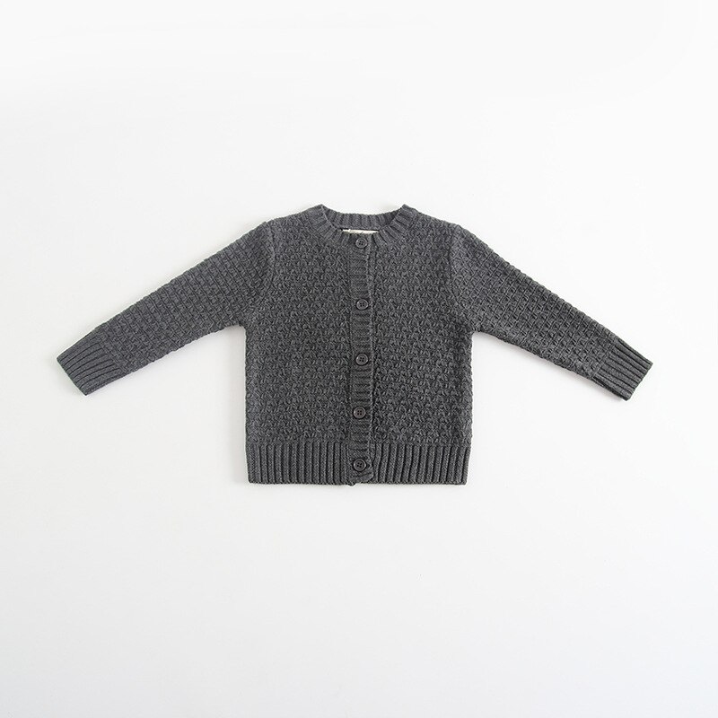 Meisjes Jongens Jas Herfst Mode baby jassen Jassen kleding Babykleertjes Gebreide Jassen Vest Kinderen Bovenkleding & Jassen: Donkergrijs / 24M
