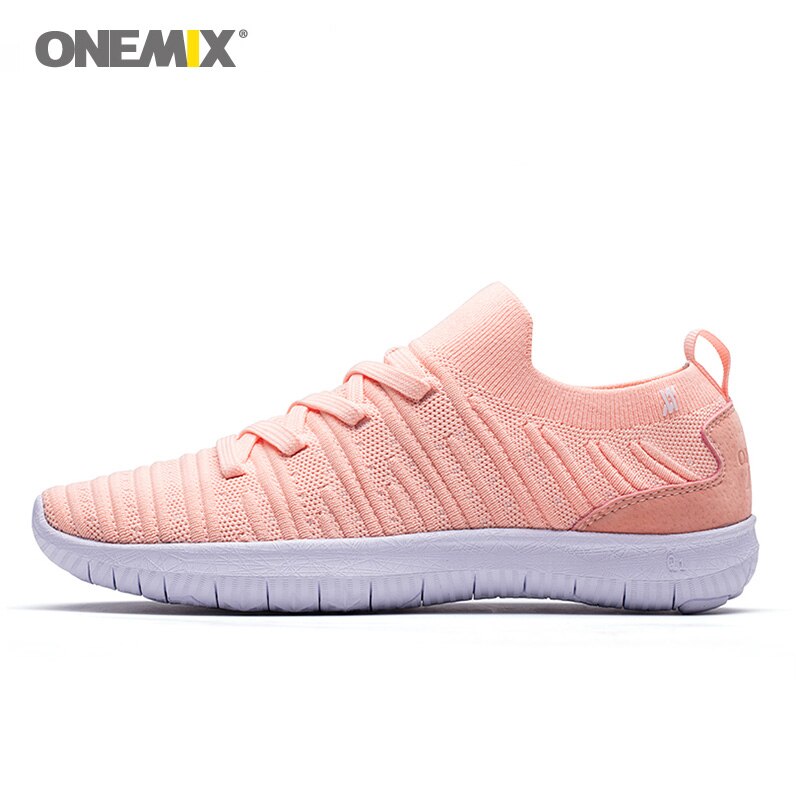ONEMIX-Zapatillas deportivas para mujer, zapatos rosas para correr, trotar al aire libre, con cojín de aire, para caminar al aire libre: pink 1306 / 7