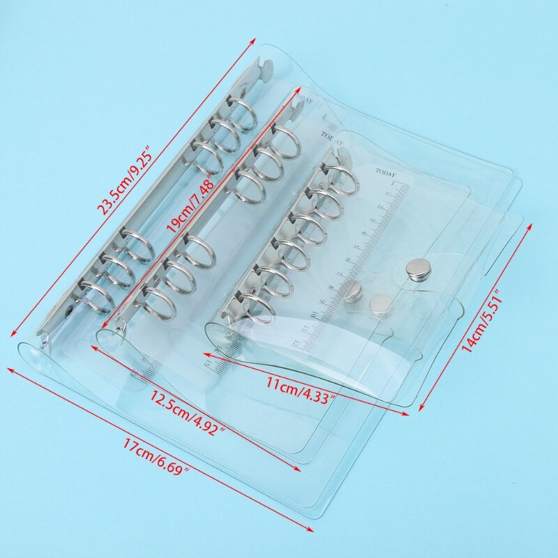 A5/A6/A7 PVC Notebook Notepad Sheet Shell Cover File Folder 6 Holes Binder DIY