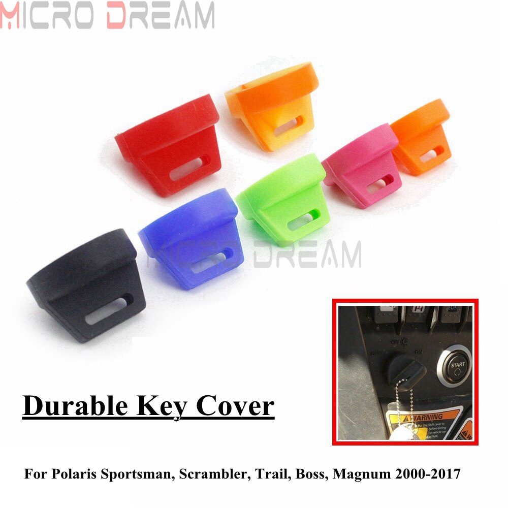 Igntion Key Cover Keyswitch Rubber Protector for Polaris Sportsman Scrambler Black Trail Boss ATV UTV Quad Car Rubber Key Cover