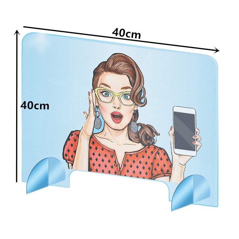 15.7 Inch Acrylic Shield Protective Shield Barrier Restaurant Grocery Stores Isolation Protection Board