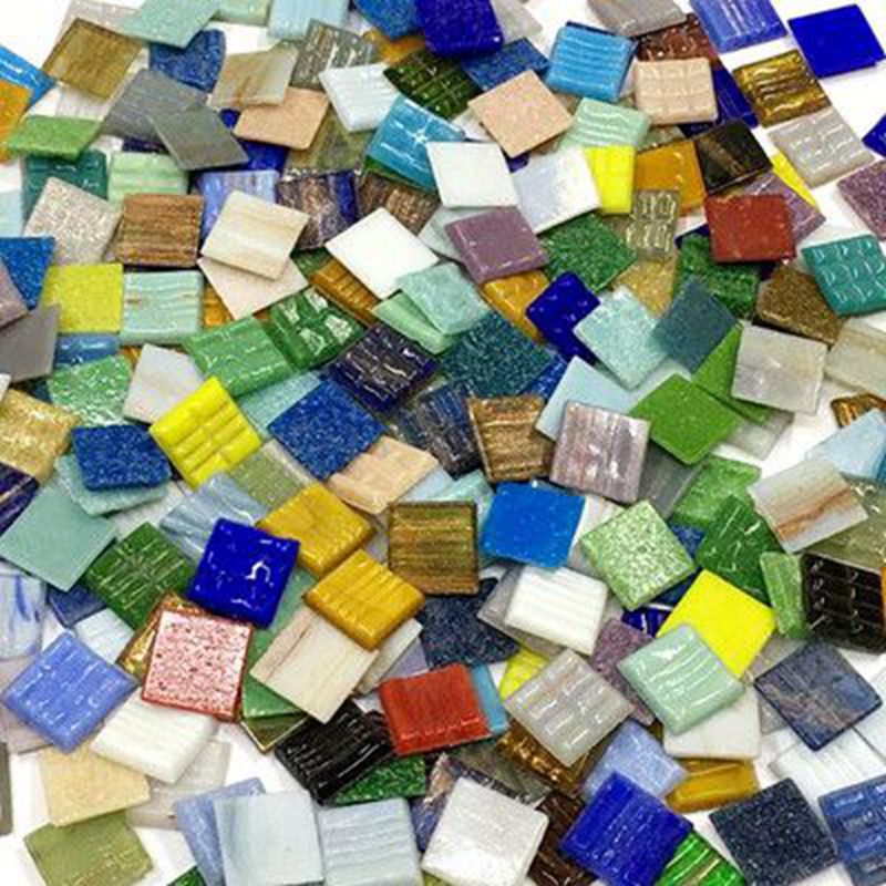 30Pcs 60Pcs Mosaic Inlay Tiles DIY Wall Handmade Glass Mica Piece Regular Collage Material Craft 2cm ZXY9831: 60Pcs Color 10