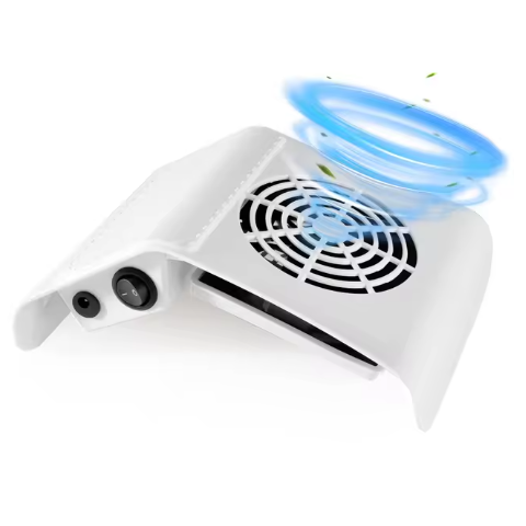 Nagelstofafscheider Stofzuiger Manicure Machine Tools Sterk vermogen Geluidsarm Nail Art Tool Nagelstofzuiger: WIT / EU