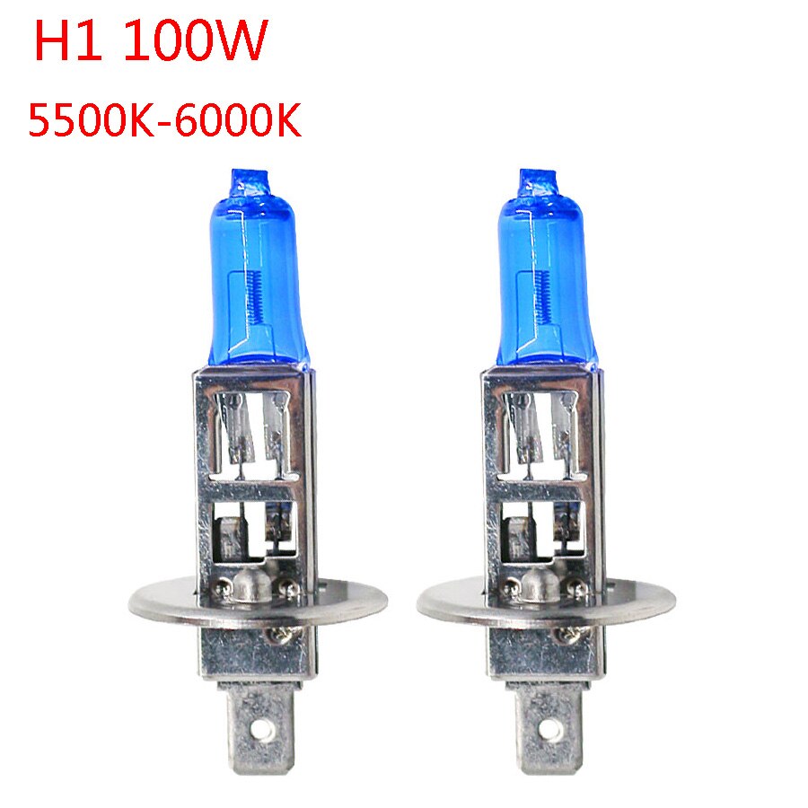 2 Stks/partij H1 100W Halogeen Koplamp 5500K Wit Licht Lampen Auto Mistlamp High Power Auto lichtbron