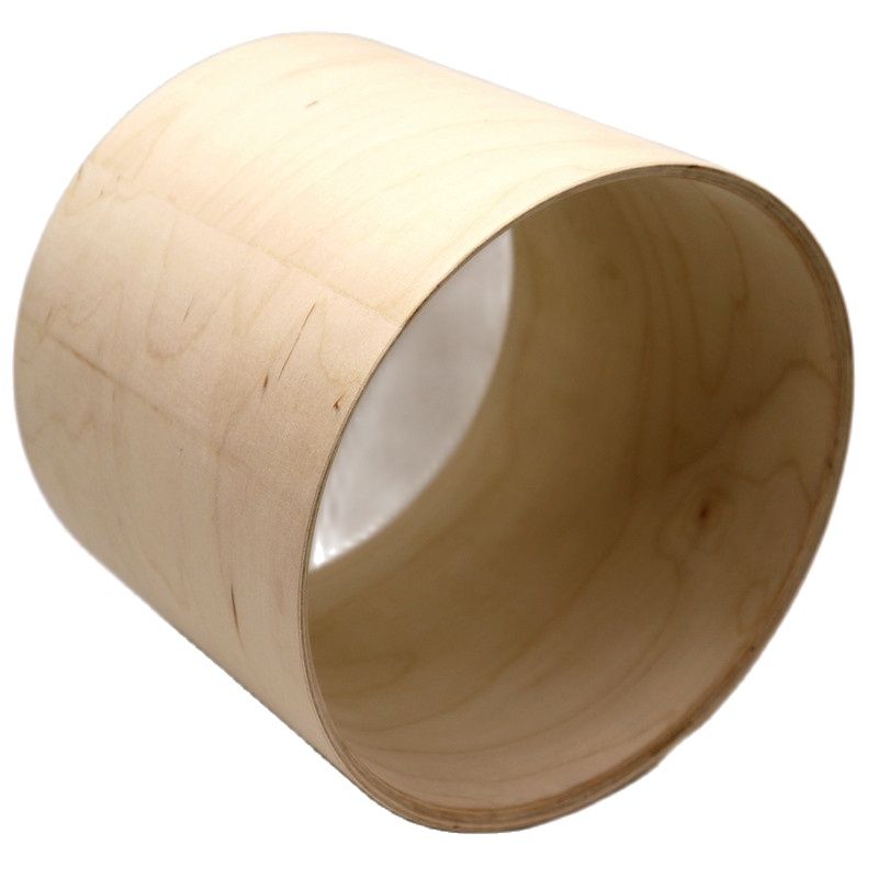 Corps de tambour en bois de bouleau 16x14 pouces, coquille de tambour couleur bois avec bord de roulement à 45 degrés, sans trous 16 pouces de diamètre 14 pouces de profondeur