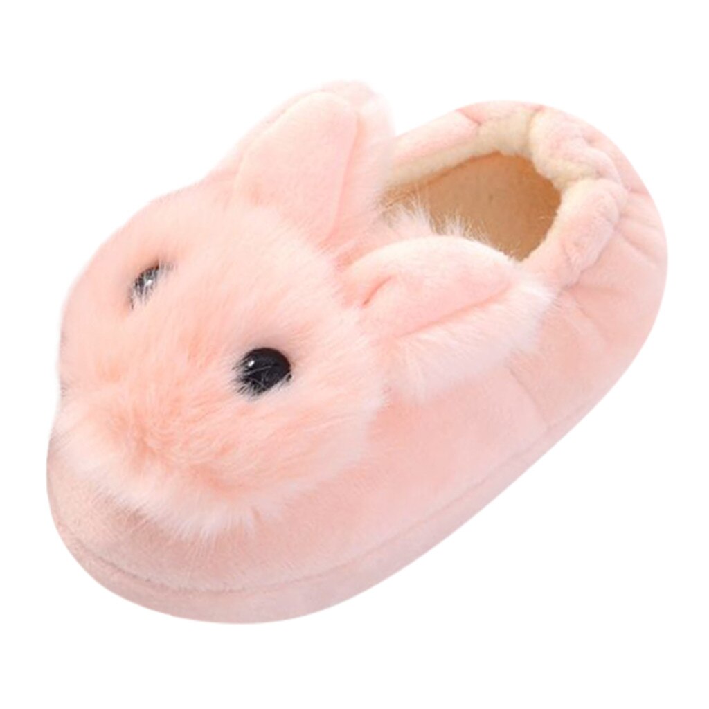 Toddler Infant Slippers Kids Baby Warm Shoes Boys Girls Cartoon Soft-soled Home Shoes Kids Winter Slippers Zapatillas Bebe: Pink / 7