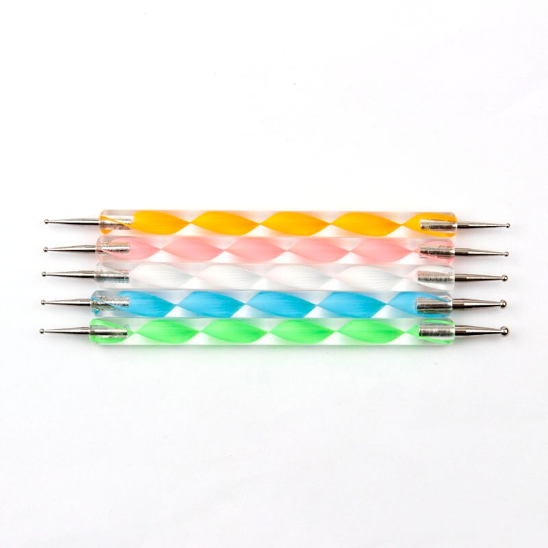 5 Stuks/set Professionele Dispenser Nail Gereedschap Acryl Handvat Decoratie Nail Art Gereedschap Verfraaien Nail Doseren Pen: Default Title