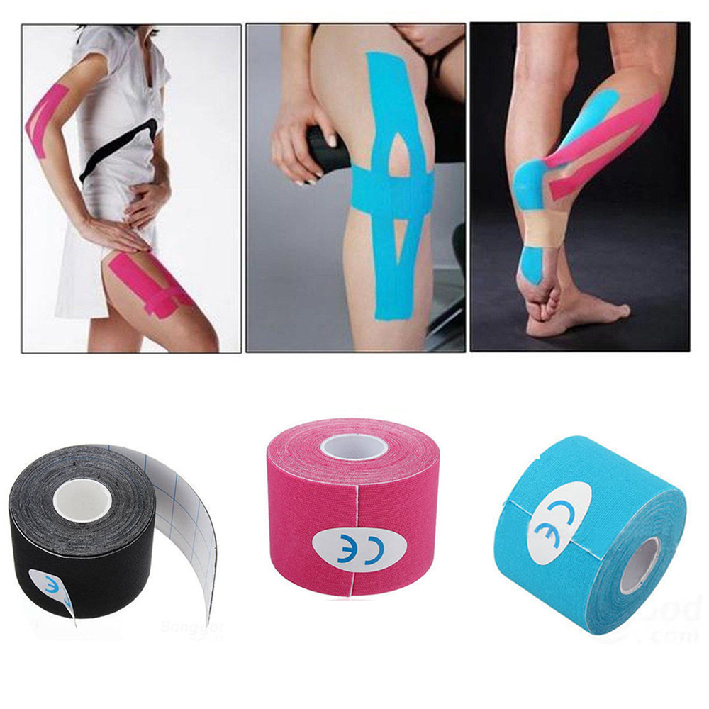 Kinesiologie-Band Kinesio Band Griff Bänder sportlich Erholung elastisch Kneepad Muskelschmerzlinderung Knieschützer Unterstützung Bandage Fitness