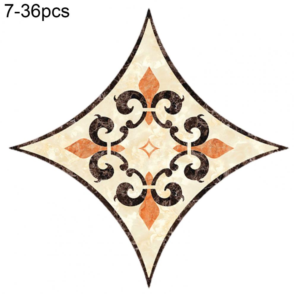 36Pcs Tile Decals Self-adhesive Waterproof PVC Durable Self-adhesive Floor Stickers Tile Stickers Home Decoration: 7