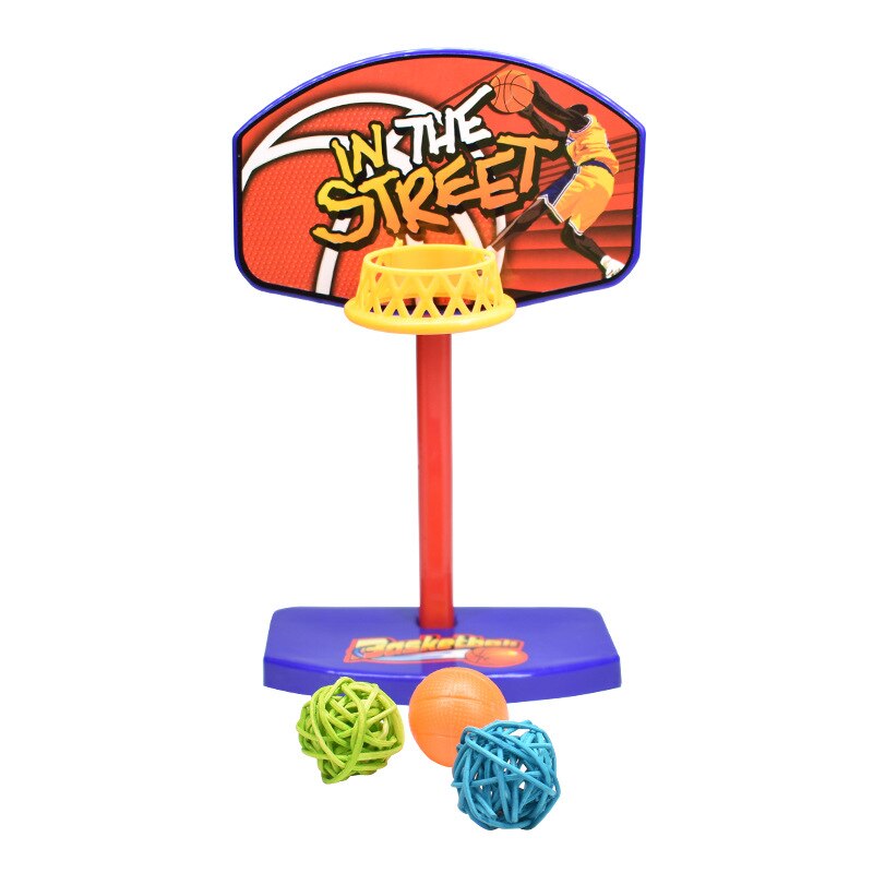 3pcs Balls Pet Birds Chew Toy Parakeet Bell Balls Parrot Toys Birdie Basketball Hoop Props Pet Parrot Pet Products Supplies: 1 set