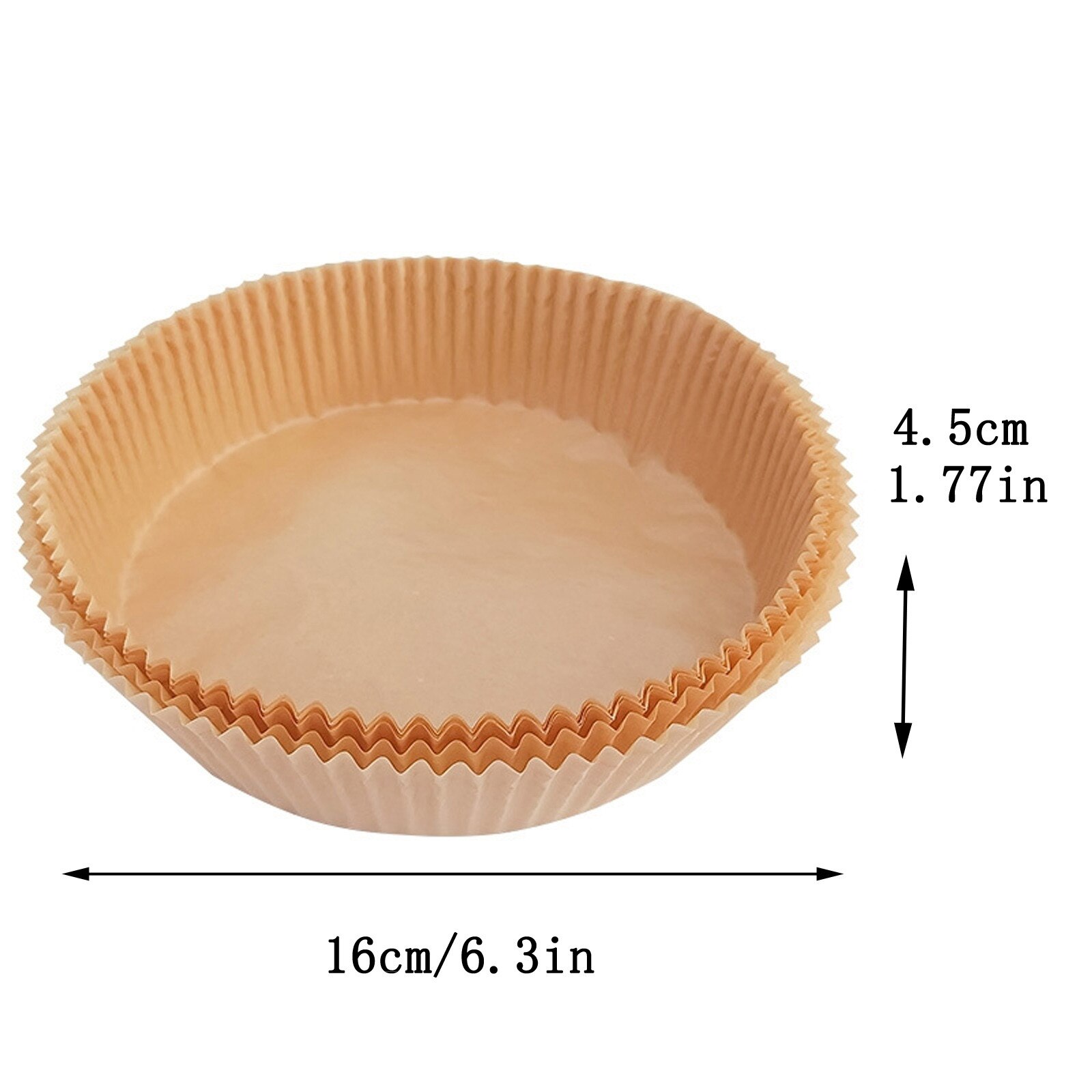 100/50pcs 16cm Friteuse à Air Jetable Papier Doublure Antiadhésive Tapis Parchemin Pâte De Bois Vapeur Rond Papier Doublure