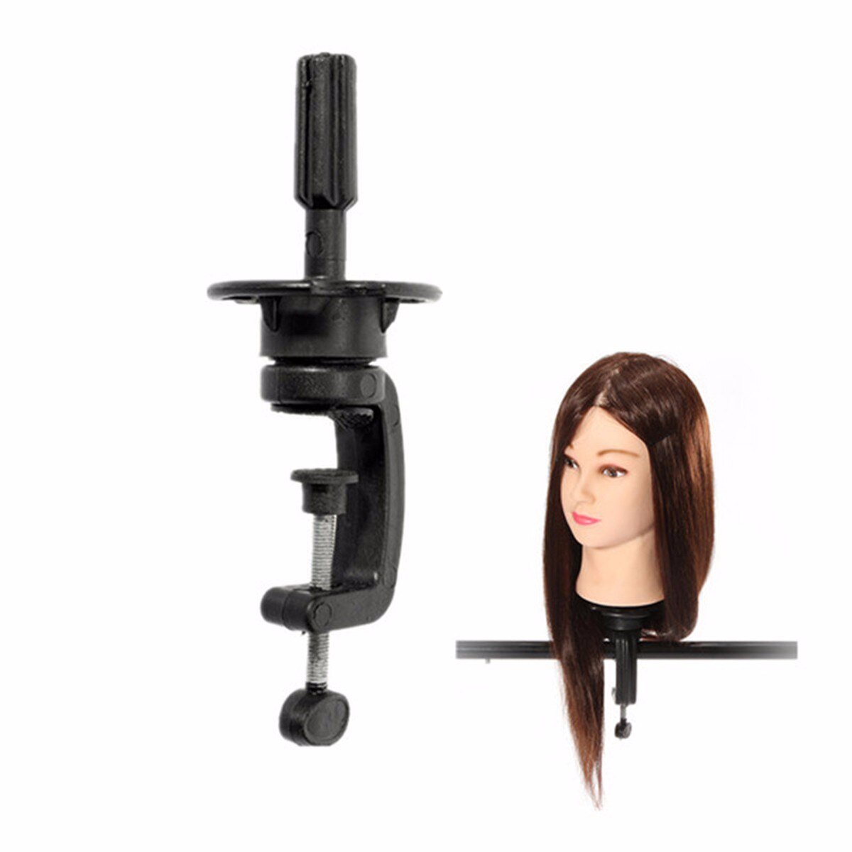 Hair Salon Cosmetology Mannequin Head Holder Stand Table Clamp Clip Tool Adjustable Mannequin Holder Model Head Stand Tools