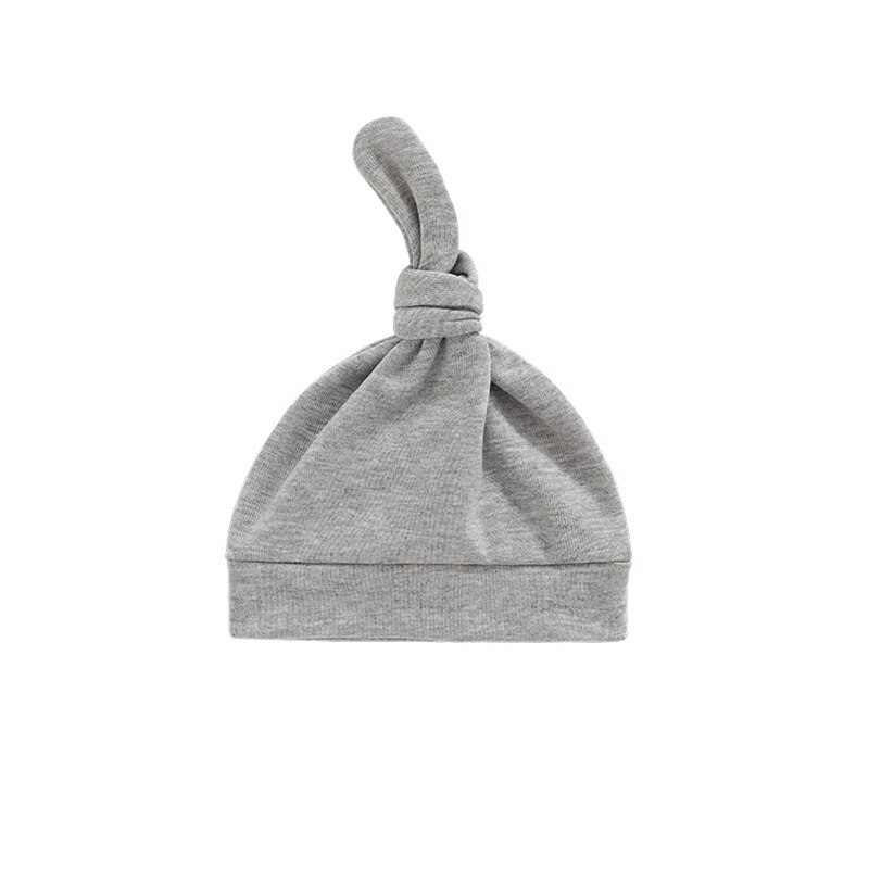 2 pezzi guanti cappello bambino Set morbido cotone neonato ragazzo berretto berretto guanti tinta unita primavera autunno nodo cappello neonato sonno